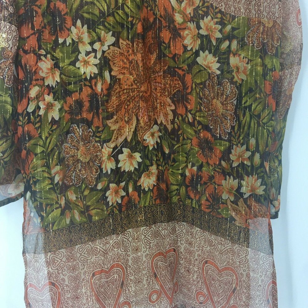 z.b.d. designs Silk/ Lurex Sheer Tunic Swim Cover - Picture 9 of 9